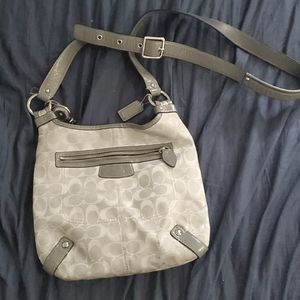 Silver coach bag